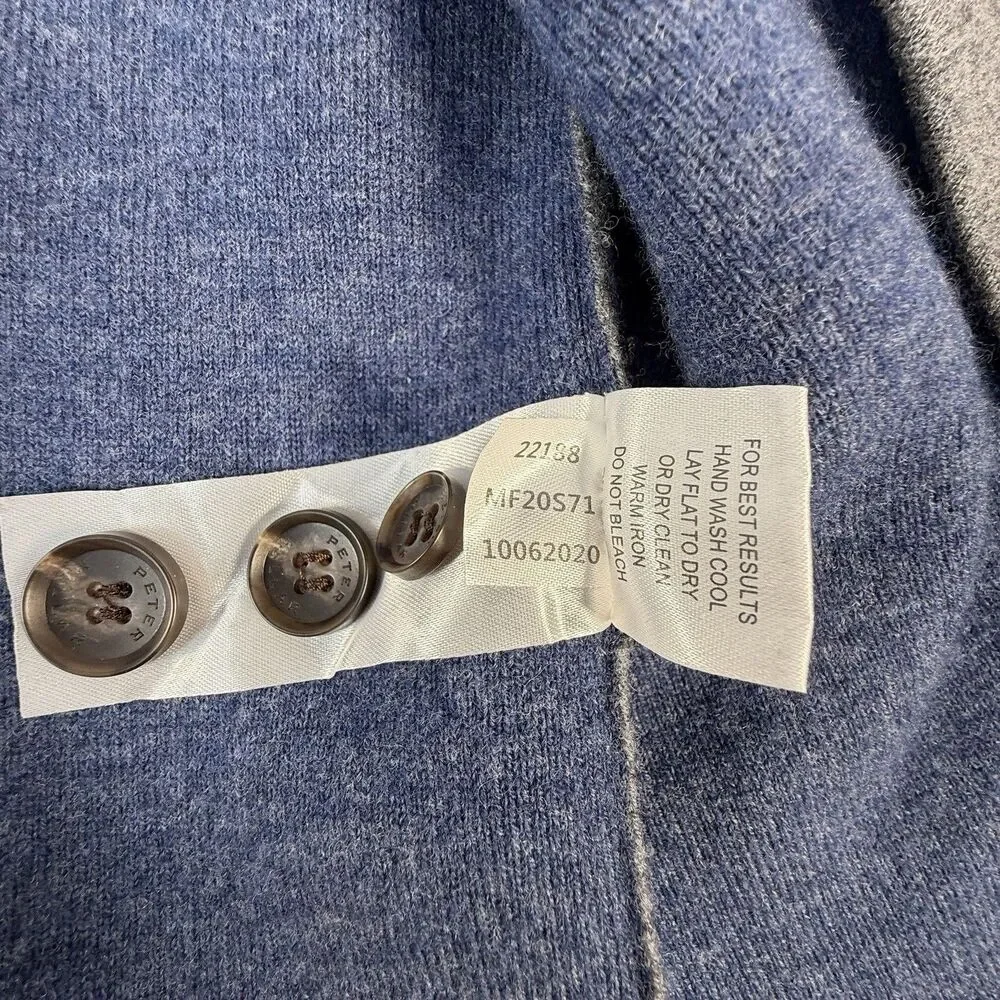 Peter Millar 90% Merino Wool Jacket Mens XL Cargo Gray Full Zip Sweater Coat